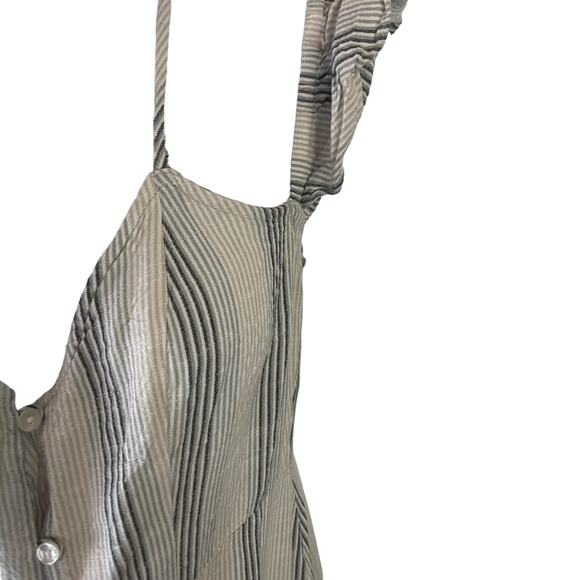 Volcom Women's Size Small Blue Winding Roads Babydoll Coastal Midi Dress - Picture 6 of 11